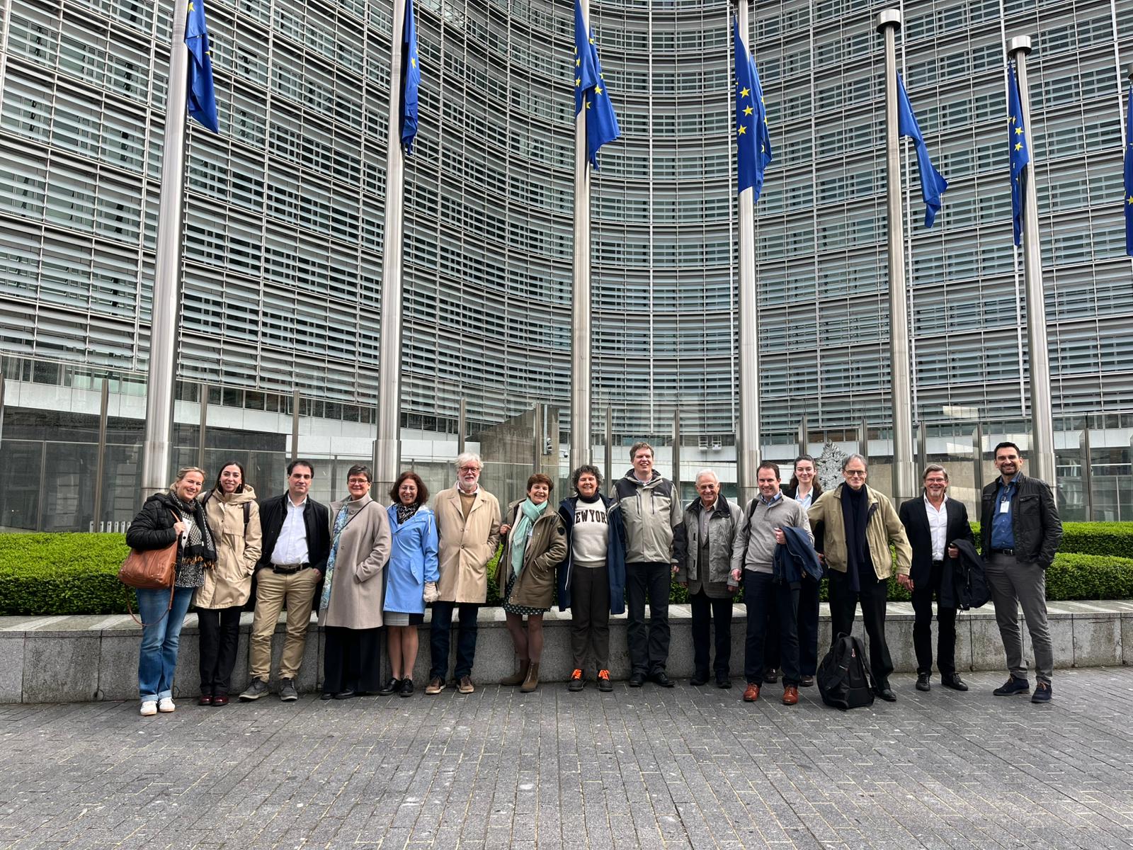 ABSolEU Policy Council Meeting Participants in front of the EC building